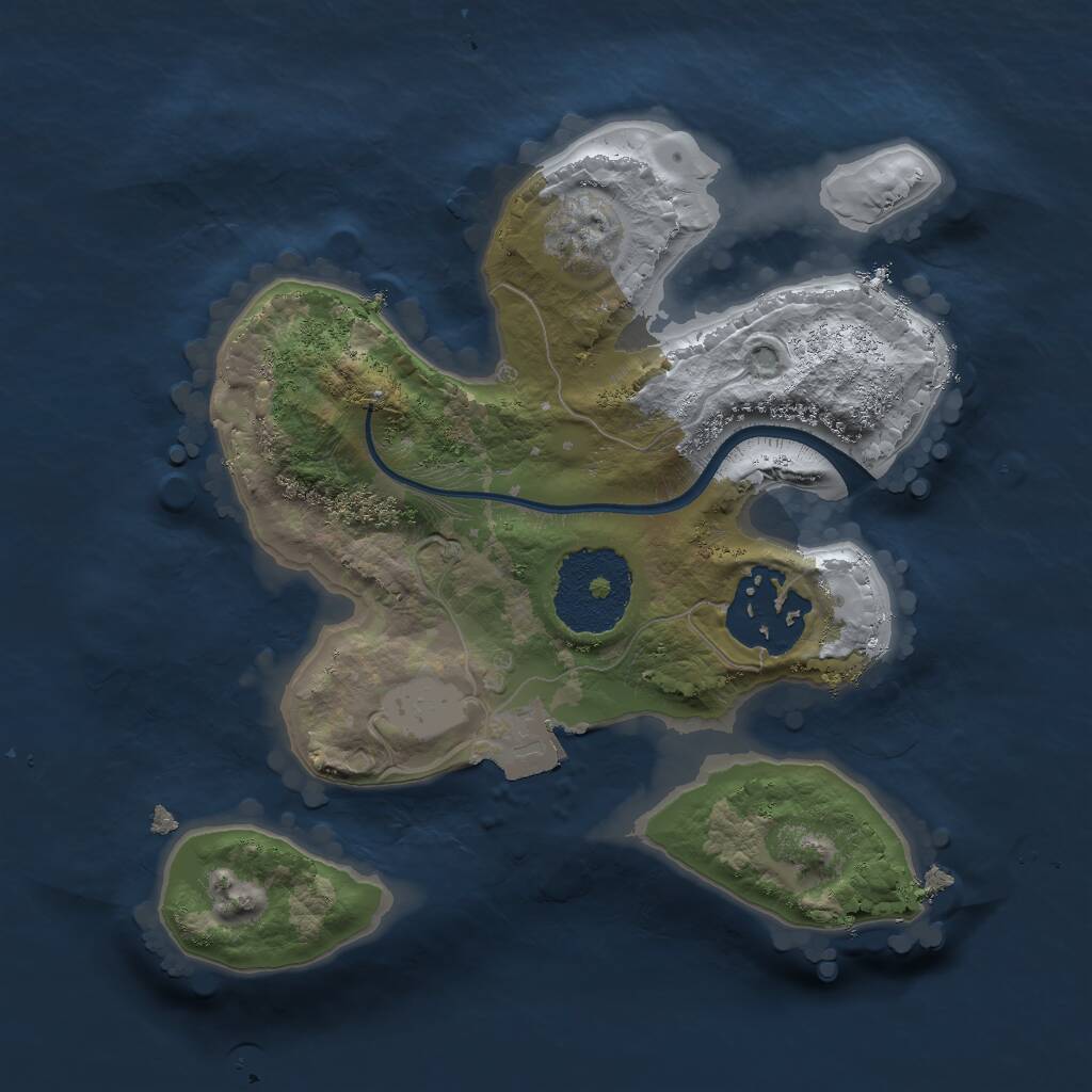 Rust Map: Procedural Map, Size: 2000, Seed: 69713468, 2 Monuments