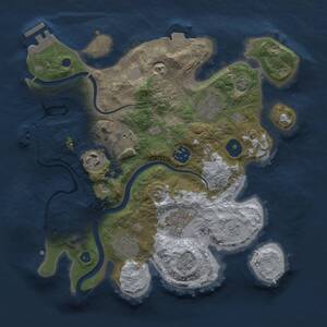 Thumbnail Rust Map: Procedural Map, Size: 3000, Seed: 65473, 13 Monuments