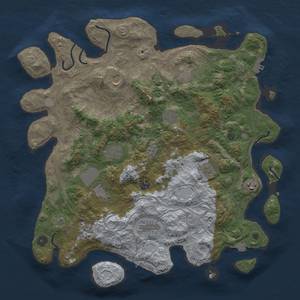 Thumbnail Rust Map: Procedural Map, Size: 4250, Seed: 1791914342, 19 Monuments