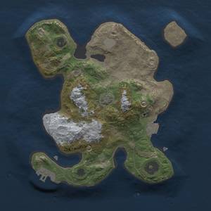 Thumbnail Rust Map: Procedural Map, Size: 2300, Seed: 1034653103, 5 Monuments