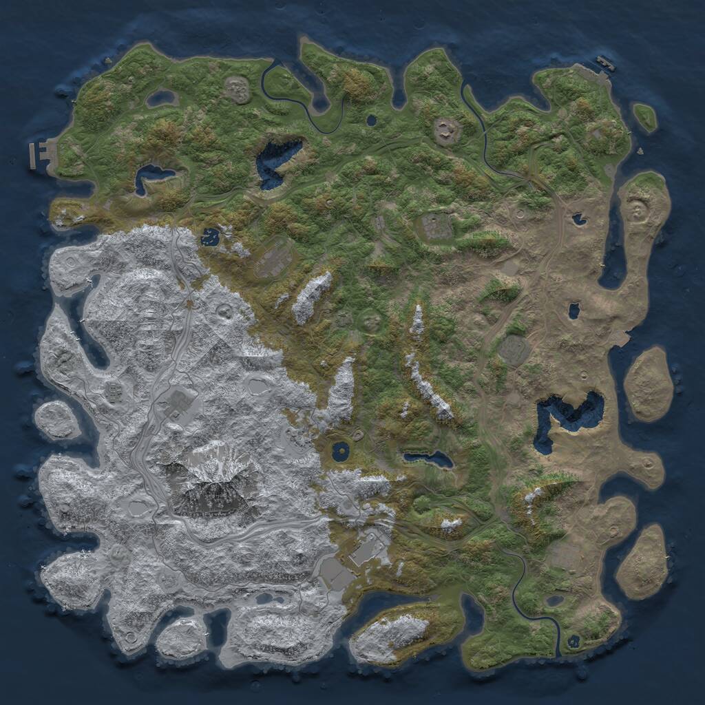 Rust Map: Procedural Map, Size: 5501, Seed: 20021, 16 Monuments