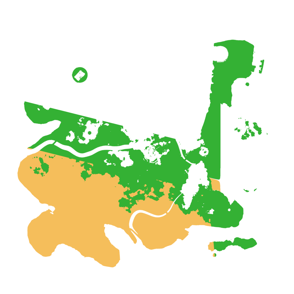Biome Rust Map: Procedural Map, Size: 3200, Seed: 14147