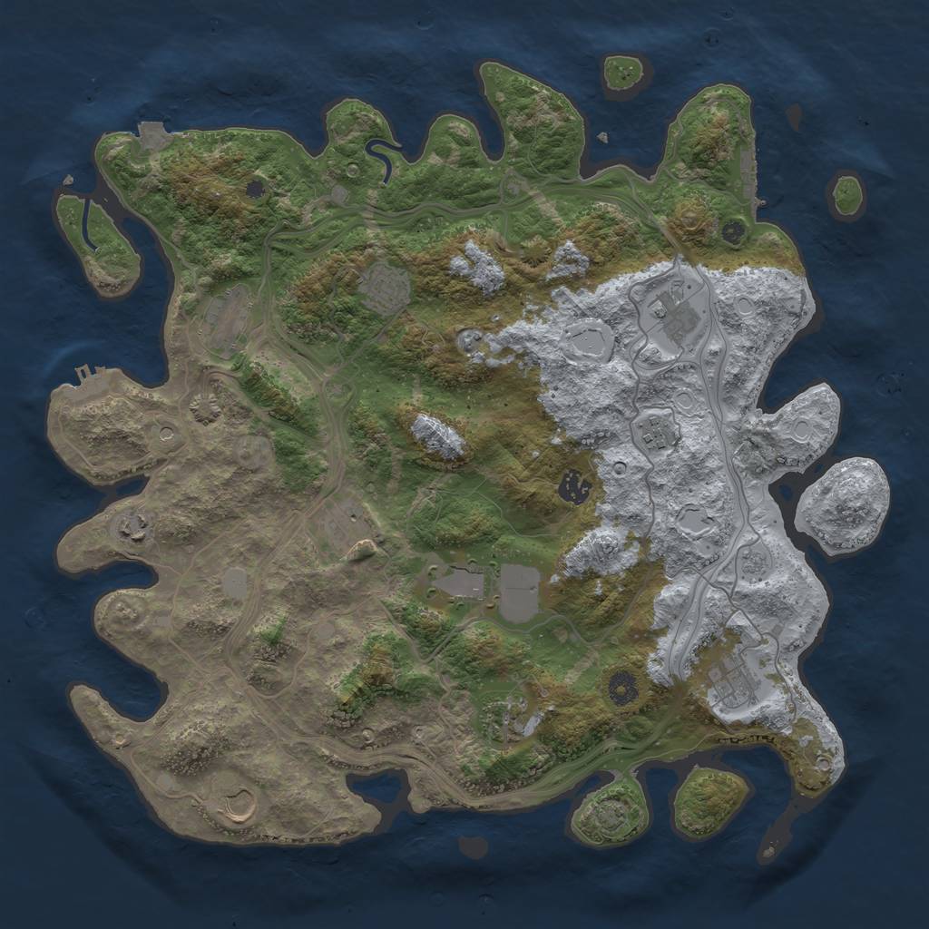 Rust Map: Procedural Map, Size: 4250, Seed: 26344, 19 Monuments
