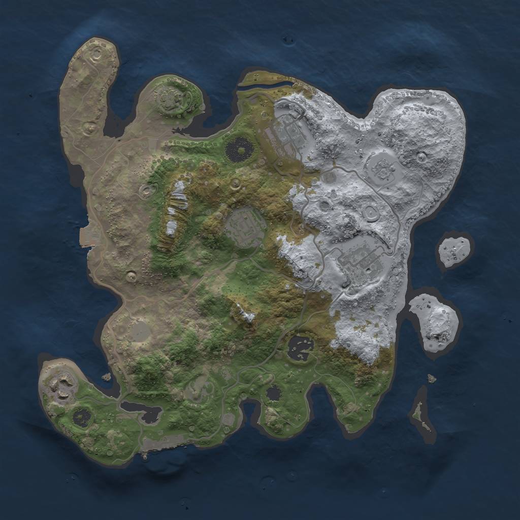 Rust Map: Procedural Map, Size: 3000, Seed: 31104, 11 Monuments