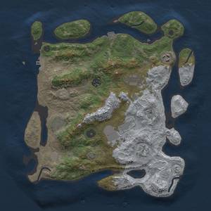 Thumbnail Rust Map: Procedural Map, Size: 3500, Seed: 1995626228, 13 Monuments