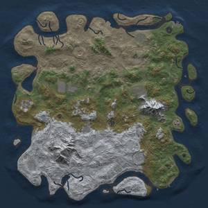 Thumbnail Rust Map: Procedural Map, Size: 5000, Seed: 47842374, 19 Monuments