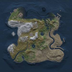 Thumbnail Rust Map: Procedural Map, Size: 3000, Seed: 9644, 11 Monuments