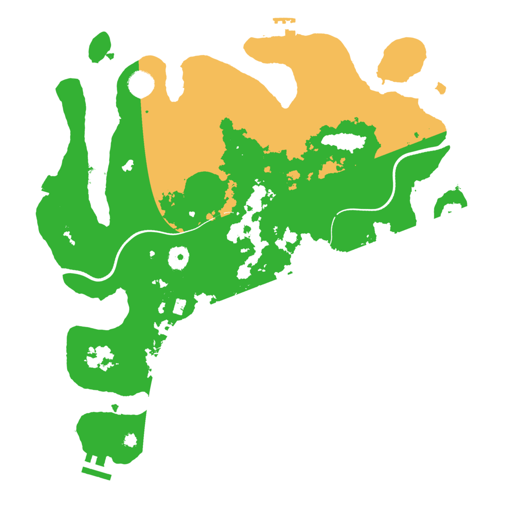 Biome Rust Map: Procedural Map, Size: 3500, Seed: 360549929