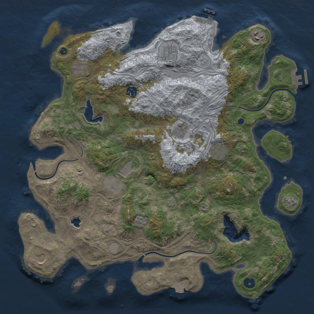 Rust Map: Procedural Map, Size: 4250, Seed: 18042024, 15 Monuments