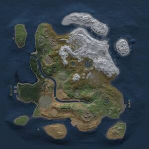 Thumbnail Rust Map: Procedural Map, Size: 3000, Seed: 939169992, 14 Monuments