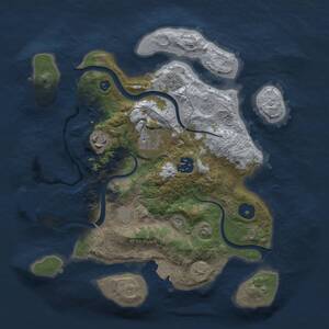 Thumbnail Rust Map: Procedural Map, Size: 3000, Seed: 939169992, 9 Monuments