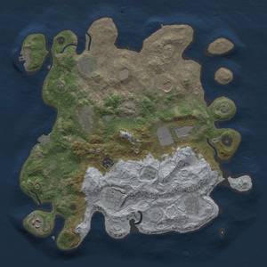 Thumbnail Rust Map: Procedural Map, Size: 3600, Seed: 794644796, 16 Monuments