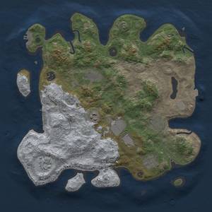 Thumbnail Rust Map: Procedural Map, Size: 3500, Seed: 823973068, 16 Monuments