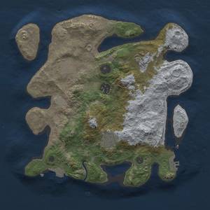 Thumbnail Rust Map: Procedural Map, Size: 3000, Seed: 8364732, 11 Monuments