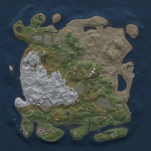 Thumbnail Rust Map: Procedural Map, Size: 4000, Seed: 195211247, 17 Monuments