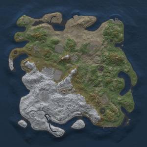 Thumbnail Rust Map: Procedural Map, Size: 3750, Seed: 1085140154, 17 Monuments