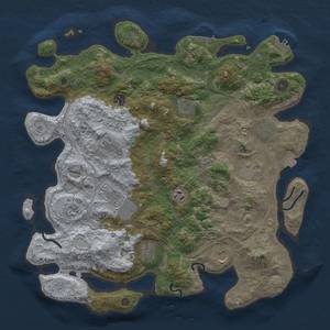 Thumbnail Rust Map: Procedural Map, Size: 4250, Seed: 969304, 19 Monuments