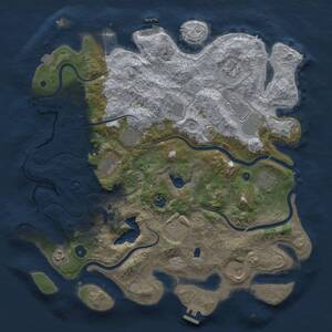 Thumbnail Rust Map: Procedural Map, Size: 4200, Seed: 2035910390, 17 Monuments