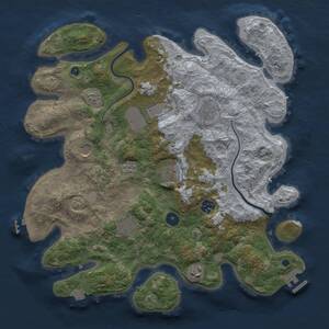 Thumbnail Rust Map: Procedural Map, Size: 3750, Seed: 759383587, 14 Monuments