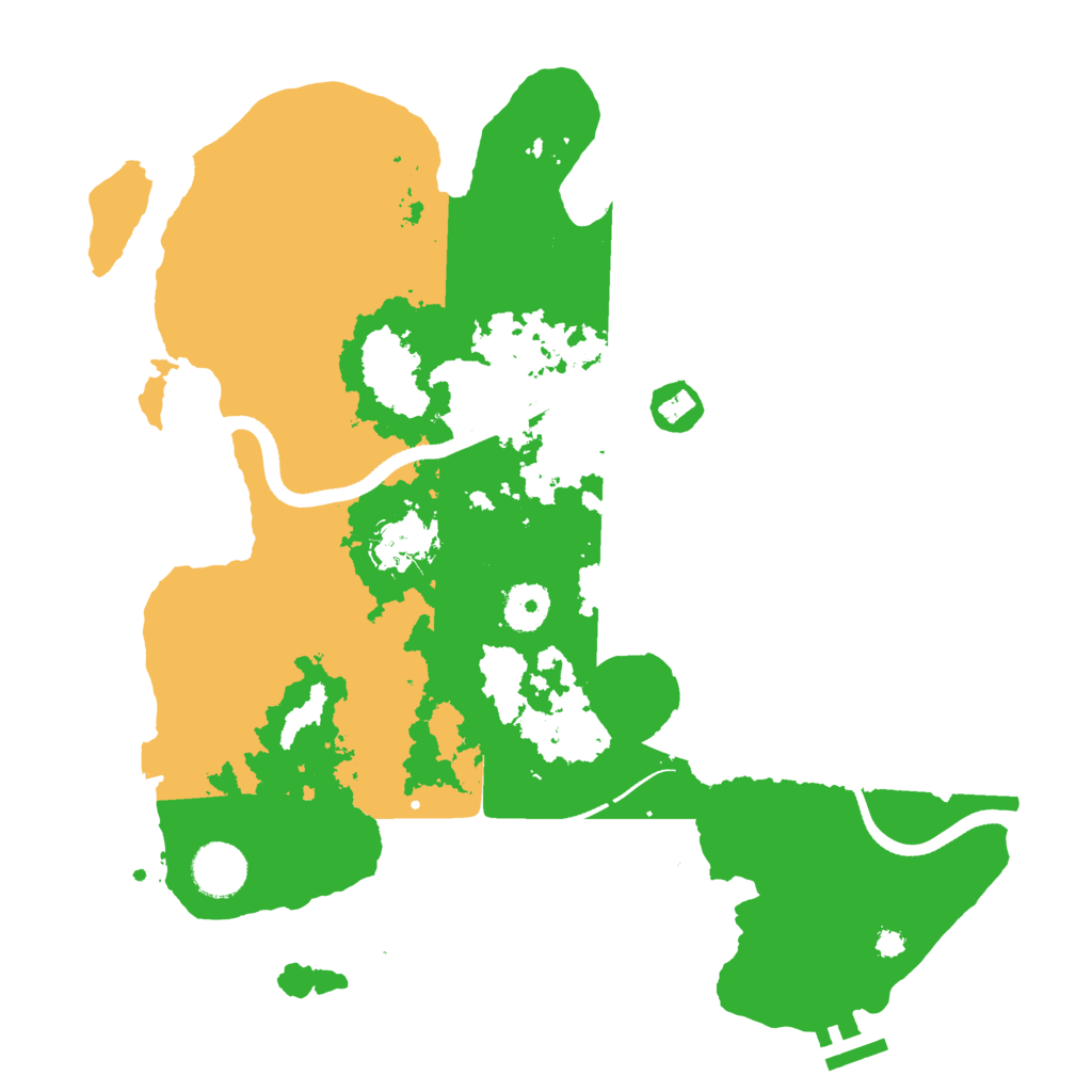 Biome Rust Map: Procedural Map, Size: 3500, Seed: 45654135