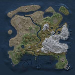 Thumbnail Rust Map: Procedural Map, Size: 3500, Seed: 112330196, 13 Monuments
