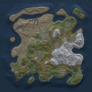 Thumbnail Rust Map: Procedural Map, Size: 3500, Seed: 112330196, 16 Monuments