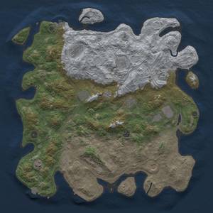 Thumbnail Rust Map: Procedural Map, Size: 4500, Seed: 855201850, 19 Monuments