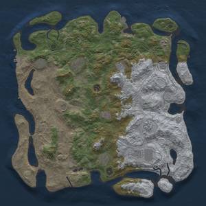 Thumbnail Rust Map: Procedural Map, Size: 4500, Seed: 967196632, 19 Monuments