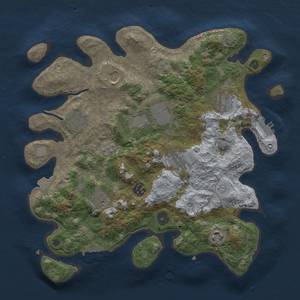 Thumbnail Rust Map: Procedural Map, Size: 3500, Seed: 998095, 17 Monuments