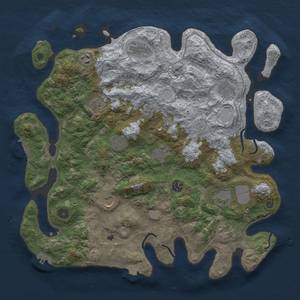 Thumbnail Rust Map: Procedural Map, Size: 4100, Seed: 150900000, 19 Monuments