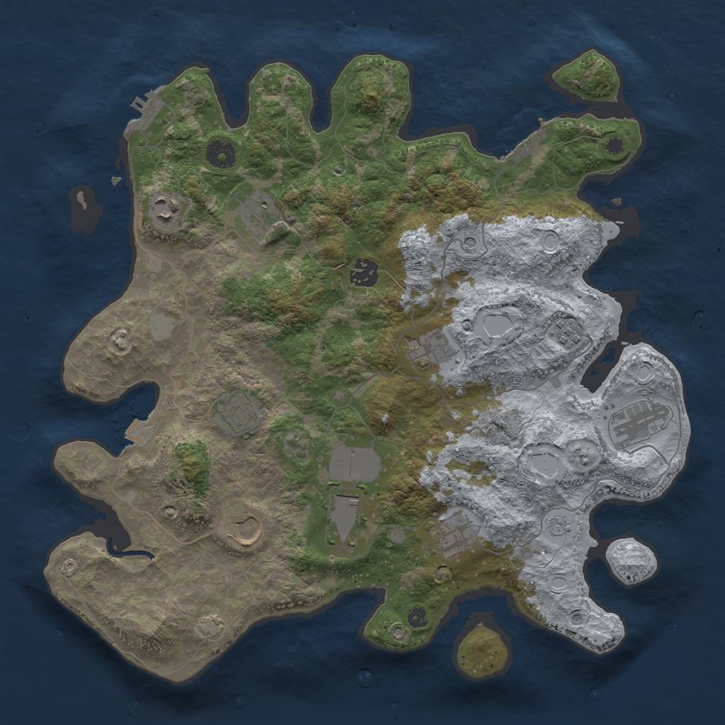 Rust Map: Procedural Map, Size: 3750, Seed: 20240418, 18 Monuments