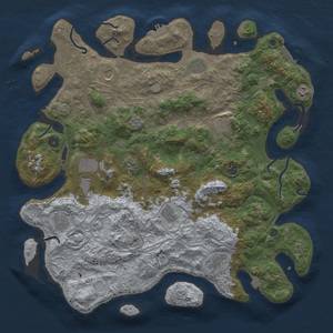 Thumbnail Rust Map: Procedural Map, Size: 4500, Seed: 1764915330, 19 Monuments