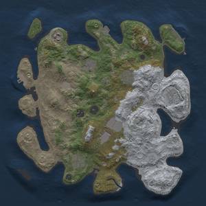 Thumbnail Rust Map: Procedural Map, Size: 3500, Seed: 1580933662, 15 Monuments