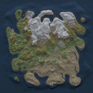 Thumbnail Rust Map: Procedural Map, Size: 3500, Seed: 2061940959, 14 Monuments