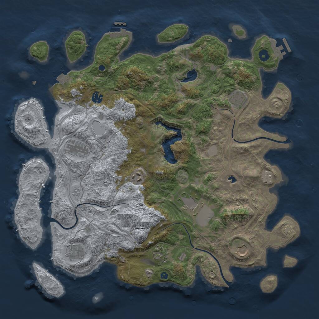Rust Map: Procedural Map, Size: 4250, Seed: 786054629, 15 Monuments