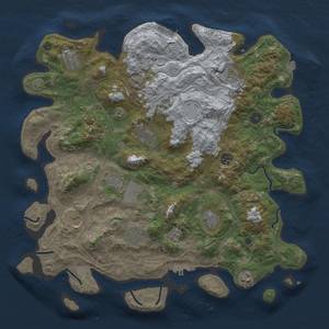 Thumbnail Rust Map: Procedural Map, Size: 4250, Seed: 1561078390, 18 Monuments