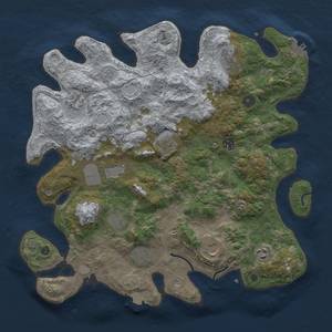 Thumbnail Rust Map: Procedural Map, Size: 4000, Seed: 2273653, 17 Monuments