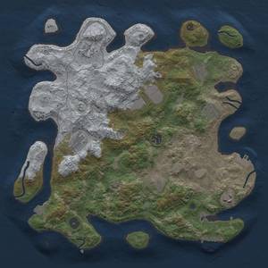 Thumbnail Rust Map: Procedural Map, Size: 3750, Seed: 23748124, 17 Monuments