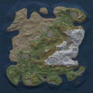 Thumbnail Rust Map: Procedural Map, Size: 3600, Seed: 44667, 17 Monuments