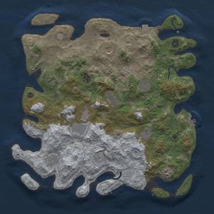 Thumbnail Rust Map: Procedural Map, Size: 4000, Seed: 520384257, 19 Monuments