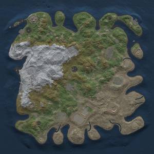 Thumbnail Rust Map: Procedural Map, Size: 4000, Seed: 65519041, 19 Monuments