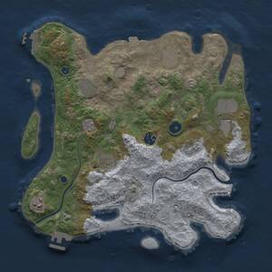 Thumbnail Rust Map: Procedural Map, Size: 3500, Seed: 593585044, 14 Monuments