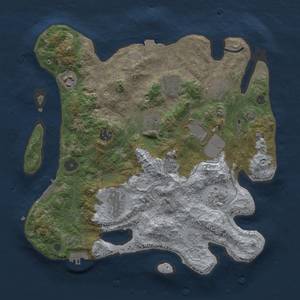 Thumbnail Rust Map: Procedural Map, Size: 3500, Seed: 593585044, 17 Monuments