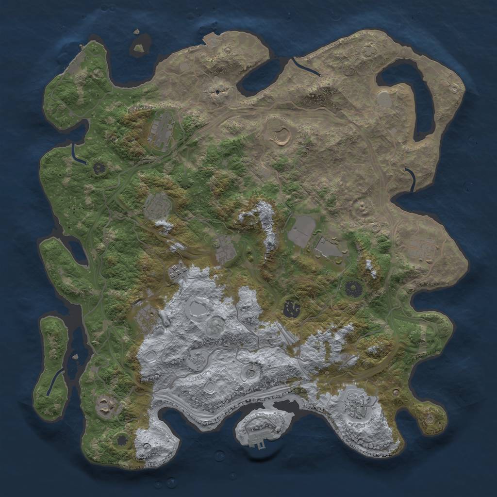 Rust Map: Procedural Map, Size: 4250, Seed: 712912027, 19 Monuments