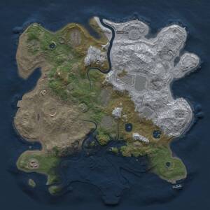Thumbnail Rust Map: Procedural Map, Size: 3750, Seed: 753635, 16 Monuments