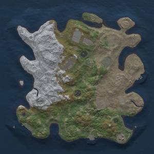 Thumbnail Rust Map: Procedural Map, Size: 3500, Seed: 564441546, 16 Monuments