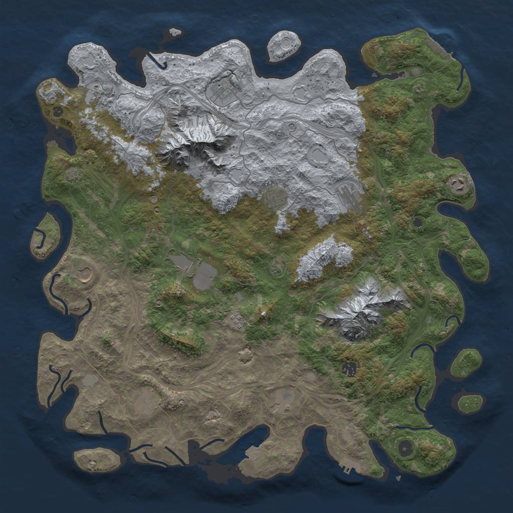 Rust Map: Procedural Map, Size: 5000, Seed: 1666148032, 19 Monuments