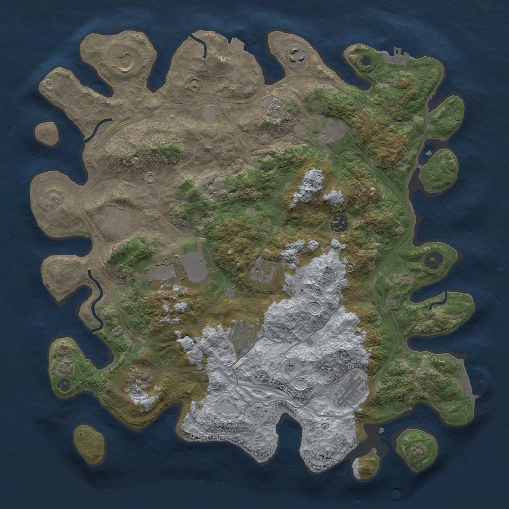 Rust Map: Procedural Map, Size: 4250, Seed: 329446688, 19 Monuments