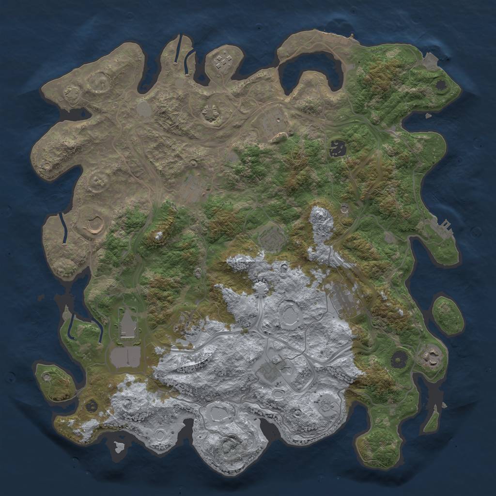 Rust Map: Procedural Map, Size: 4250, Seed: 107903923, 19 Monuments