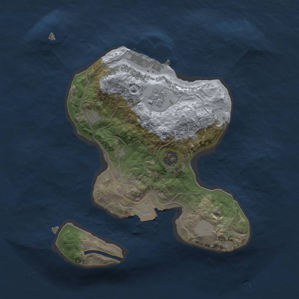 Rust Map: Procedural Map, Size: 2000, Seed: 969, 5 Monuments